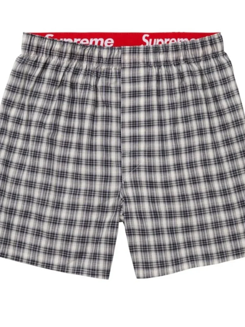 BRAND NEW Authentic SUPREME X HANES 4-Pack PLAID Woven BOXERS Size M | 32-34